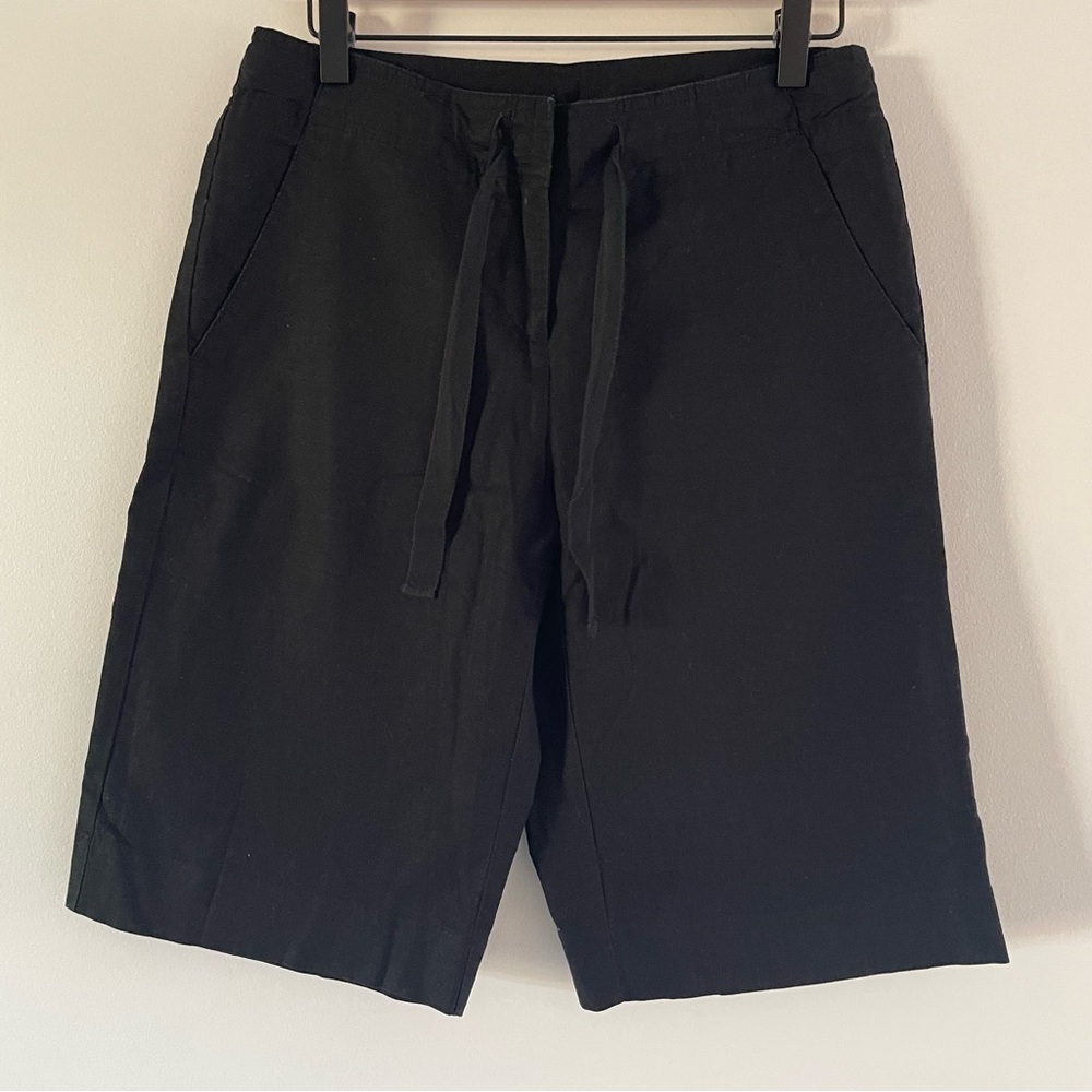 Black Bermudas Shorts Linen Cotton Blend George Women’s 6
